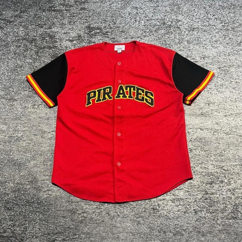 Pittsburgh Pirates Starter Jersey Mens XL Red Black‎ Vintage 90s MLB
